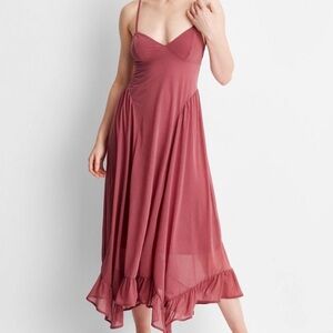 Elegant Mauve Midi Dress